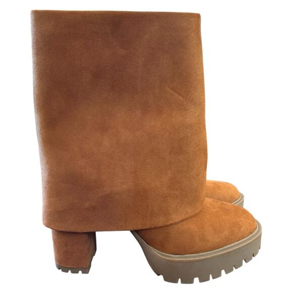 INC International Concepts Foldover Cuffed Lug Sole Ankle Boots NEW 7.5 - Picture 1 of 10